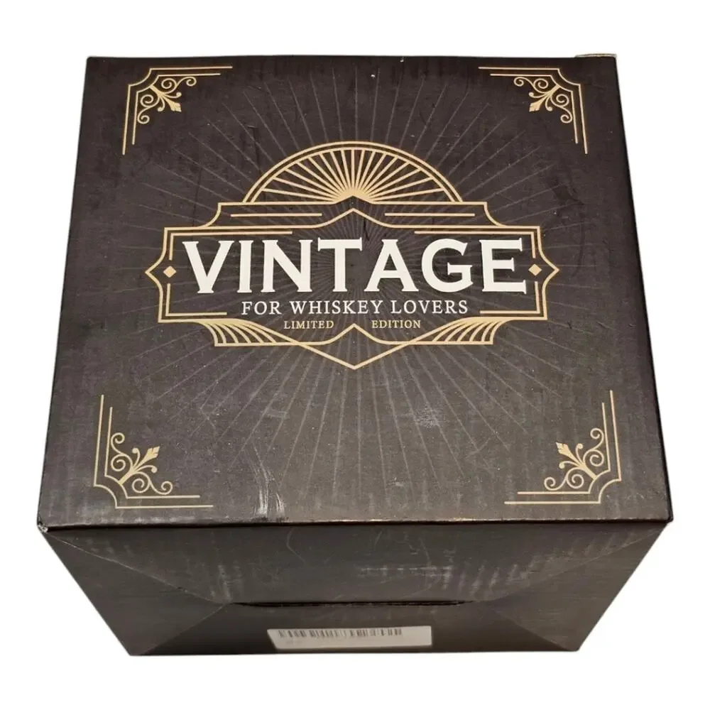 Vintage Black Stone Coaster Set For Whiskey Lovers